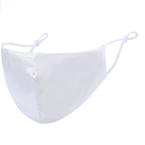 Pearl White Silk Face Mask (OS)